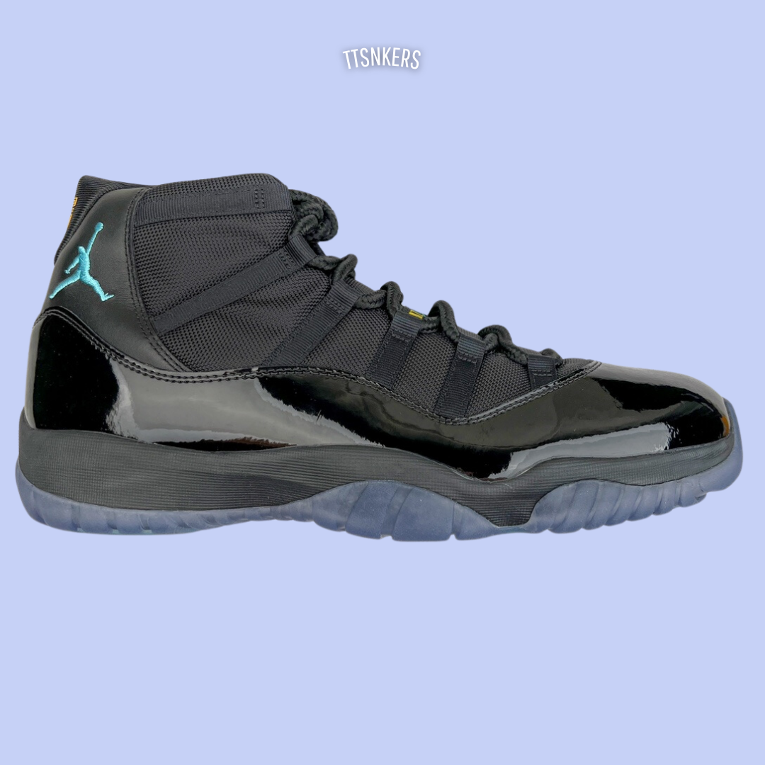 Jordan 11 Preto/Azul Cano Alto