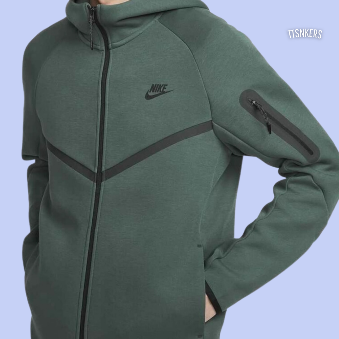 Conjunto Nike Tech Fleece Verde Escuro