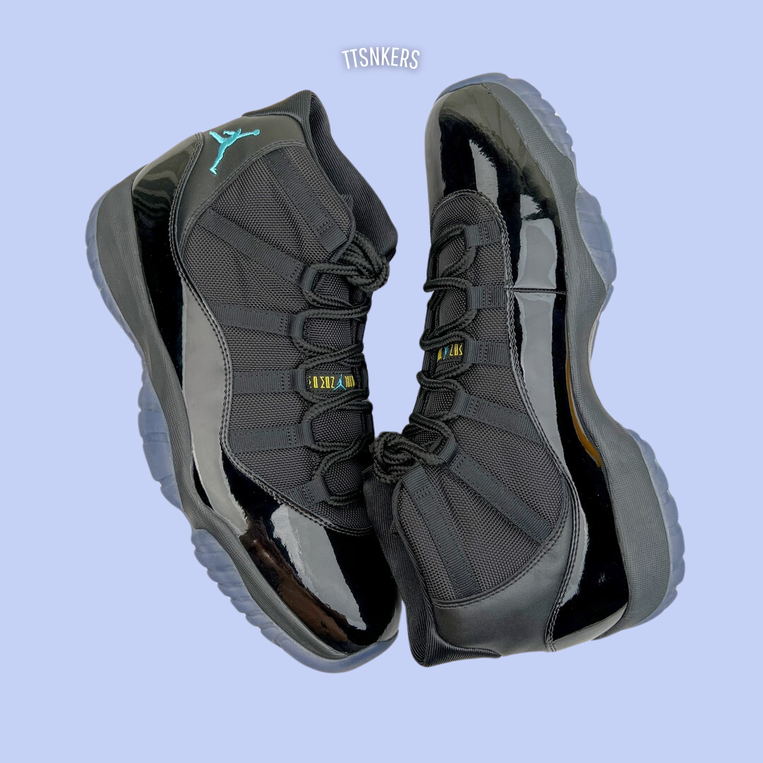 Jordan 11 Preto/Azul Cano Alto
