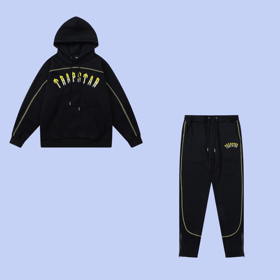 Conjunto Trapstar Preto/Amarelo – TT Sneakers
