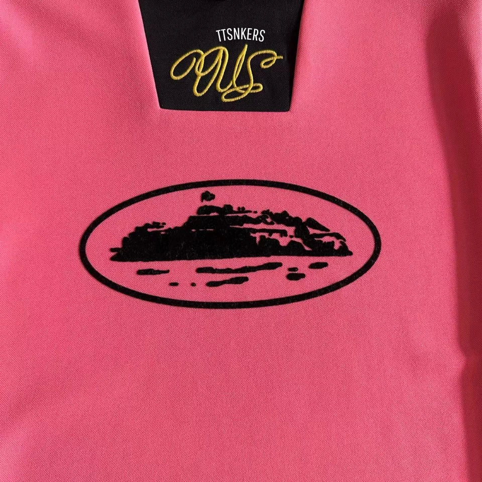 Camisa Corteiz Talismo Futebol Rosa