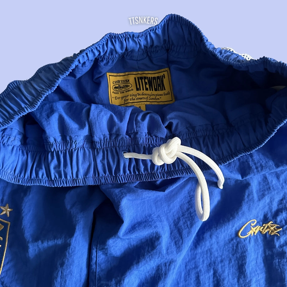 Conjunto Corteiz Tactel Italia Branco/Azul