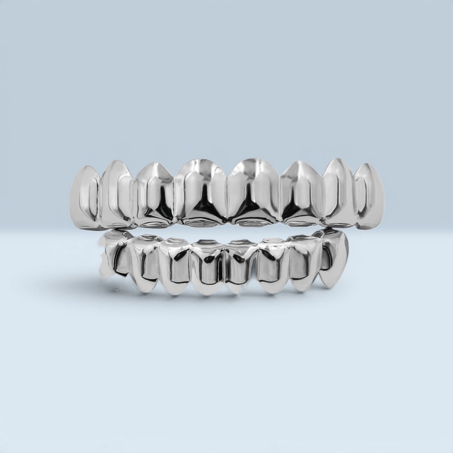 Grillz Completo Prata Brilhante