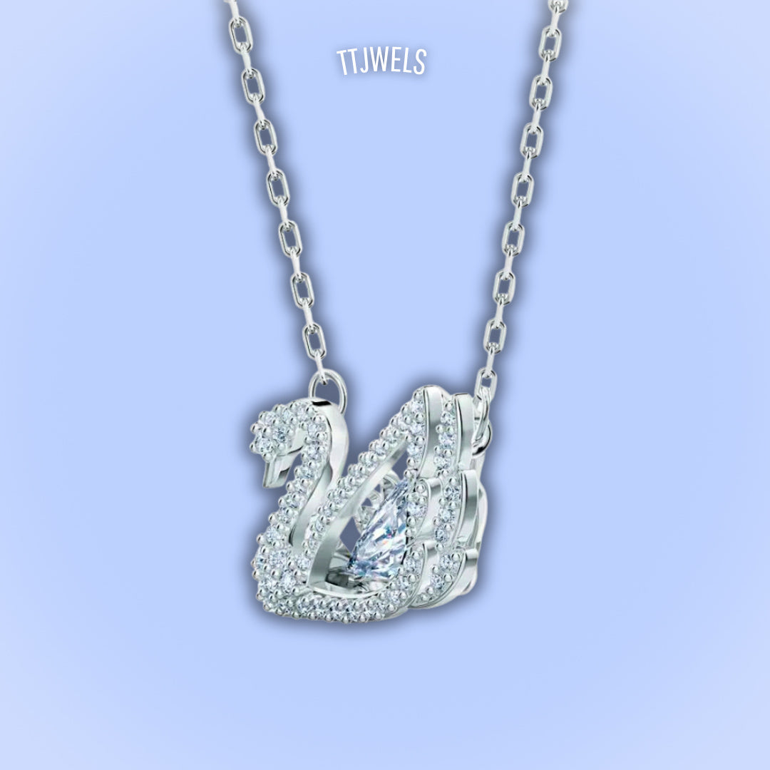 Colar Swarovski - Dancing Swan - Cristal Revestido a Ródio