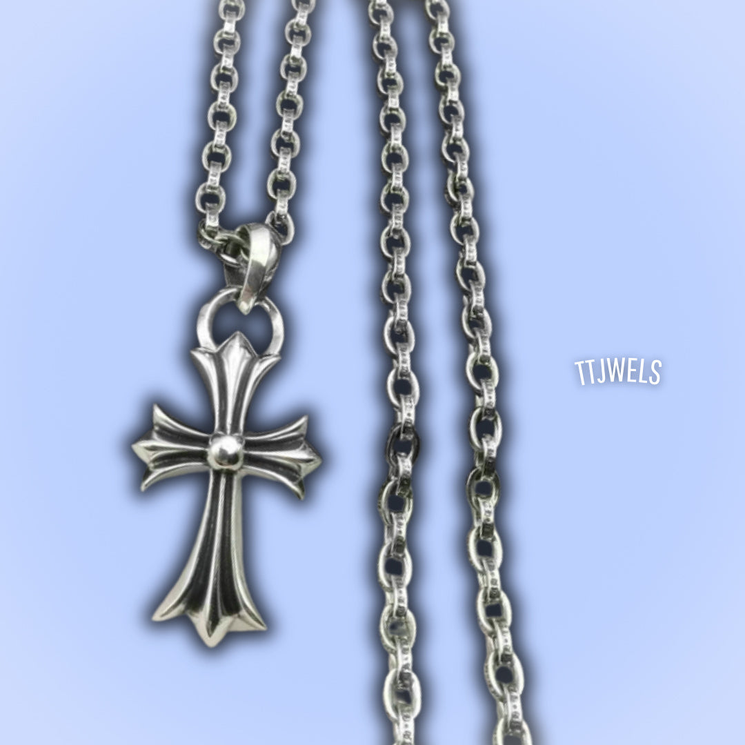 Colar Chrome Hearts - Pingente de Cruz