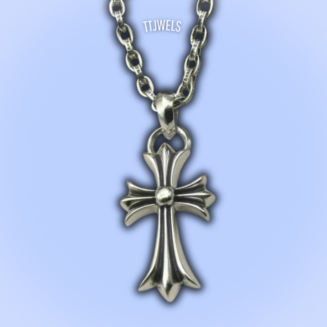Colar Chrome Hearts - Pingente de Cruz