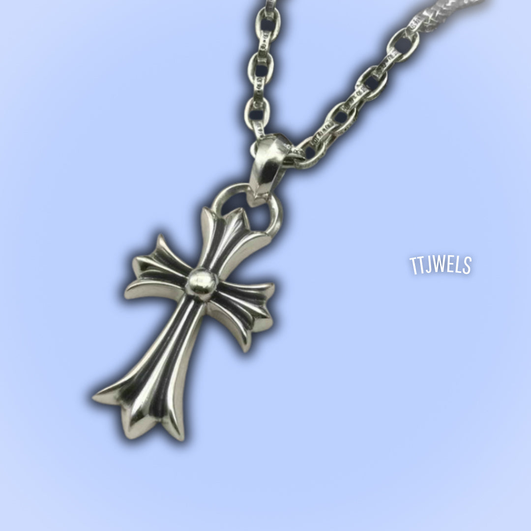 Colar Chrome Hearts - Pingente de Cruz