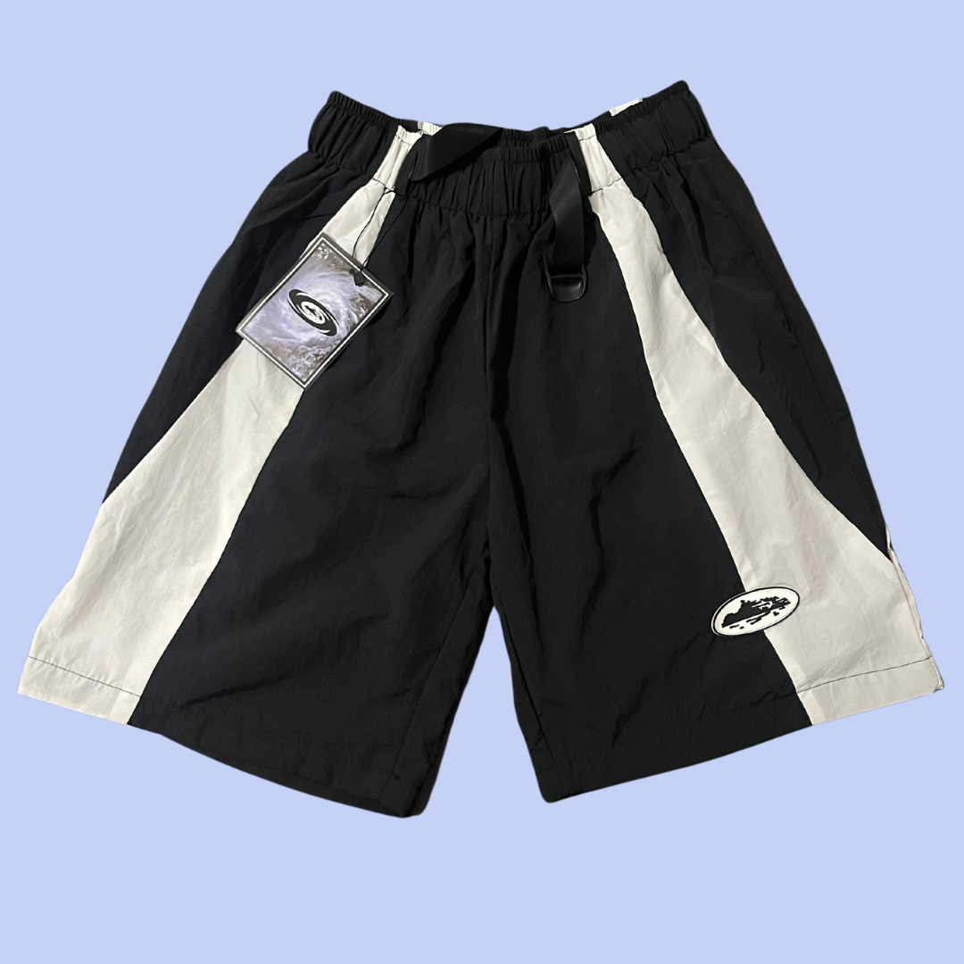 Shorts Corteiz Guerillaz Preto e Branco PRONTA ENTREGA