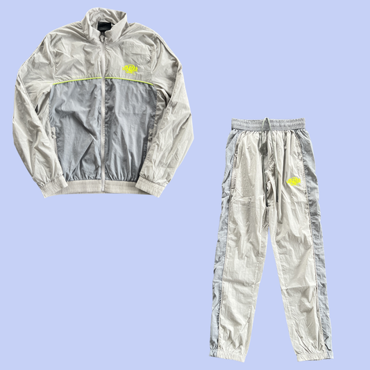 Conjunto Syna Tactel Branco/Cinza